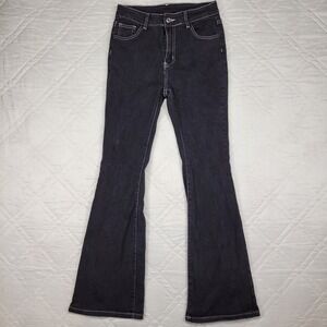 Shein Flair‎ Leg butterfly pocket black jeans size Petite M W27 L30